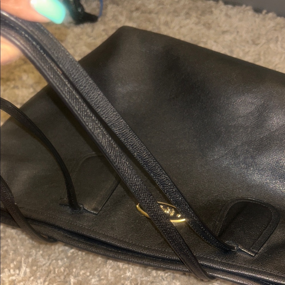 Coach Taxi Black Leather Tote Bag - Picture 8 of 9